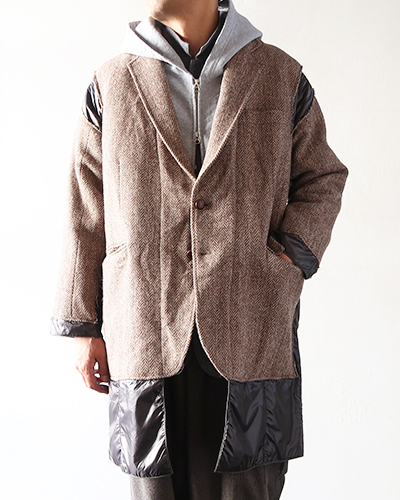 REBUILD by NEEDLES - Tweed Jacket - Covered Coat リビルドバイ