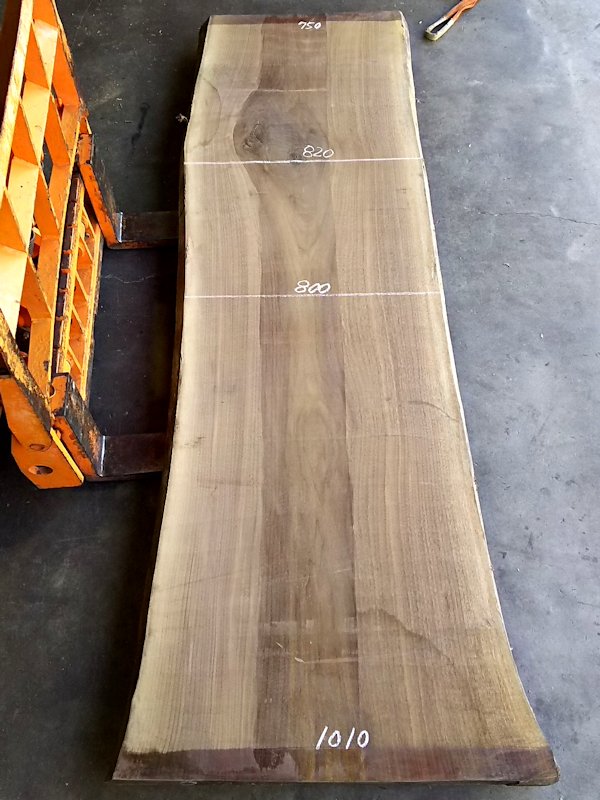 WO-139 ブラックウォールナット 耳付き一枚板テーブル用 2700