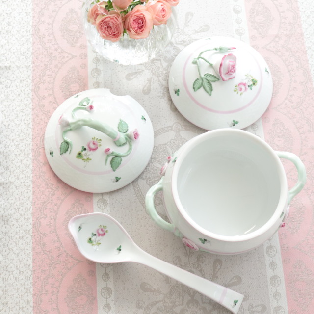 ☆レア☆ Herend VRH-X4 ウィーンの薔薇ピンク 00025 チュリーン ツタ