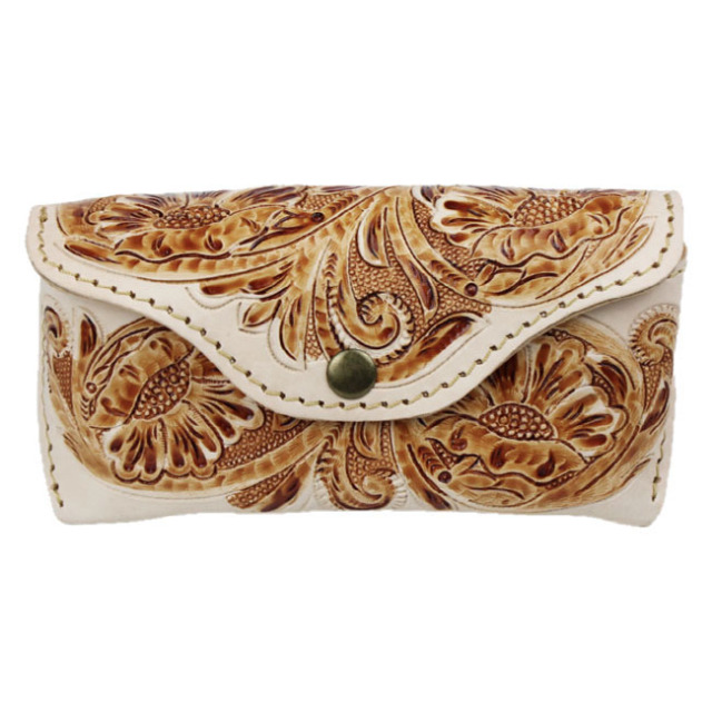 本革 カービングレザー サングラスケース メガネケース 眼鏡ケース