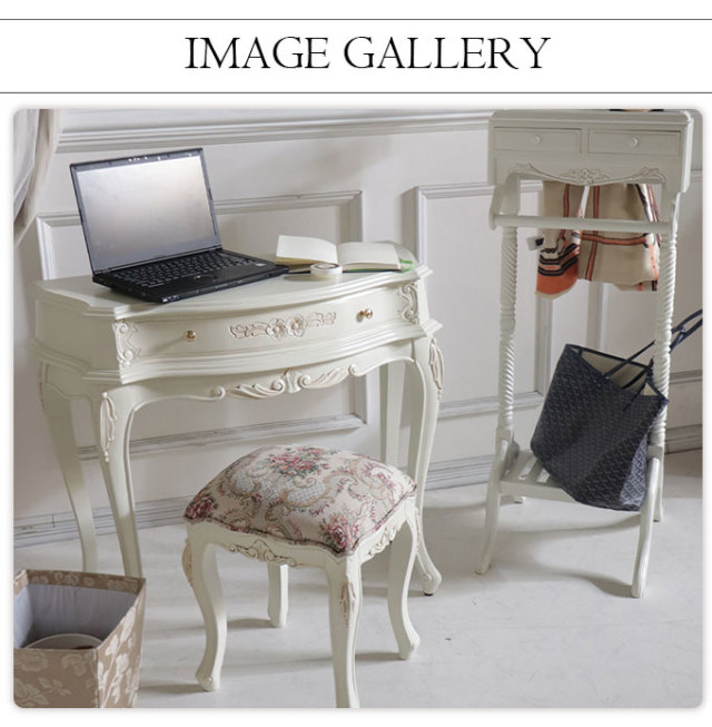 ドレッサーデスク スツール付き ホワイト パルマエミリア｜おしゃれ