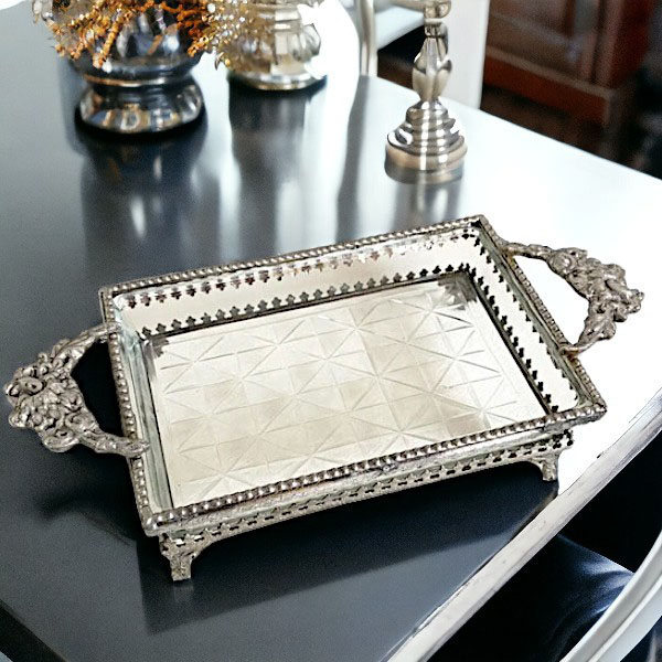 ヨーロピアンインテリア 長方形トレイ 小物入れ 幅22cm｜Y-KAGU(輸入