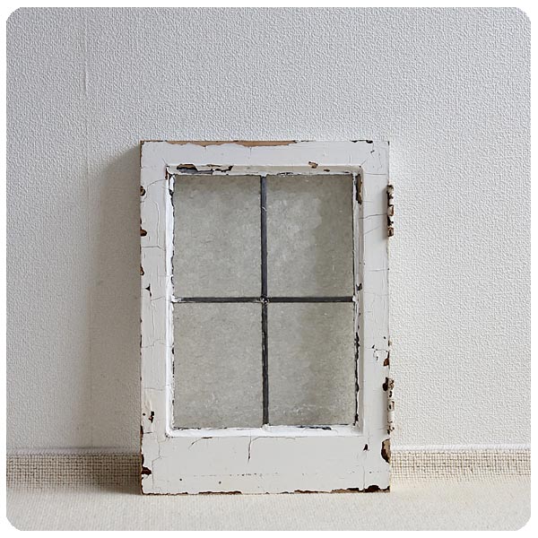 イギリス アンティーク ガラス窓 ウィンドウ 木枠 シャビーシック 建具