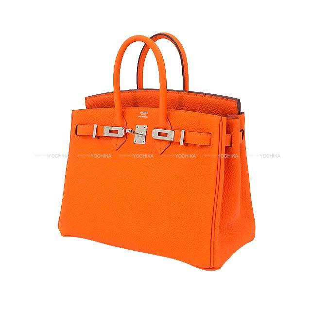 HERMES エルメス ハンドバッグ バーキン25 オレンジミニウム (オレンジ