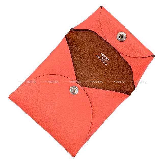 HERMES エルメス コインケース バスティア ヴェルソ ローズテキサス