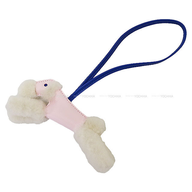 HERMES エルメス バッグチャーム バディ バディ 犬 ローズダーリン