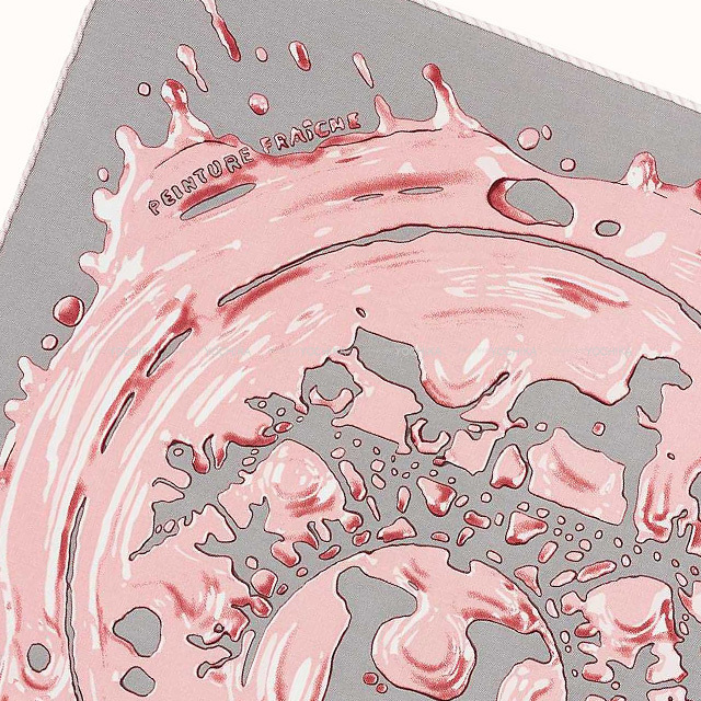 2022春夏 HERMES エルメス スカーフ カレ45 ガヴロッシュ ペンキ