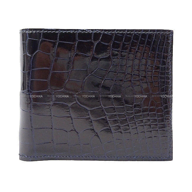 HERMES エルメス 二つ折り財布 MC2 コペルニクス ブルーマリン