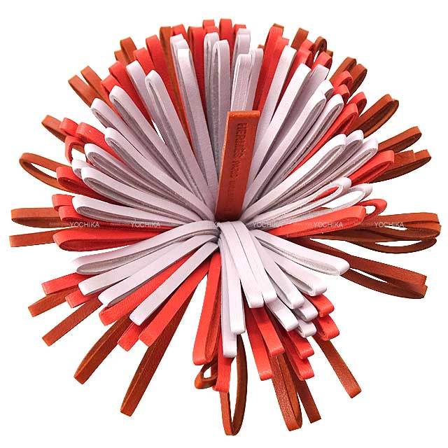 HERMES エルメス キーホルダー カルメン トリコロール キュイーブル