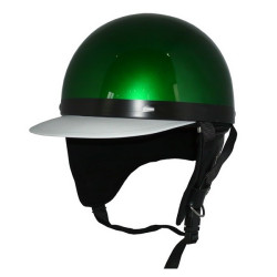 ZK-180 コルク半風半帽（メタリックグリーン）耳当て脱着可 SG公認