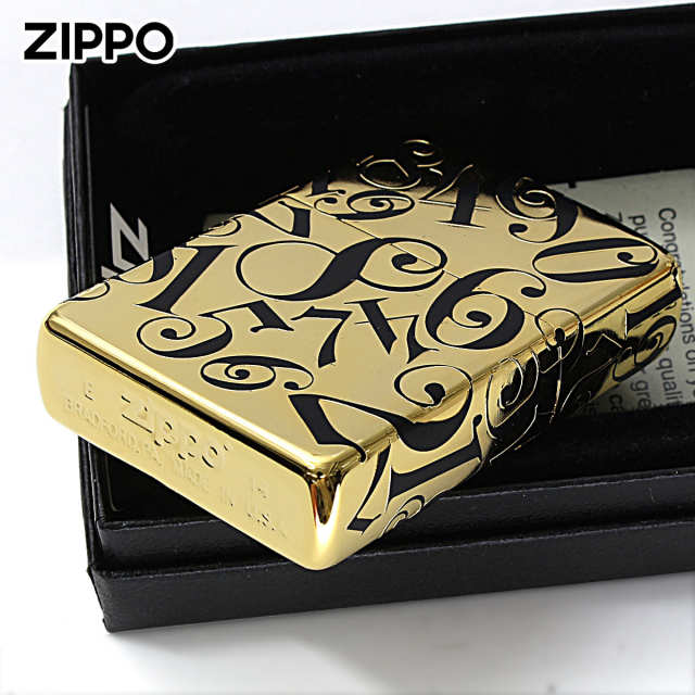 Zippo ジッポー ダイヤル 数字 ランダム イオンマットBK 金サシ