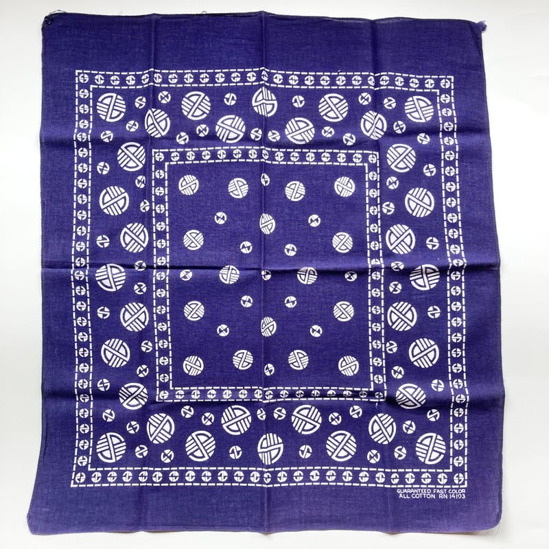 ヴィンテージ バンダナ ネイビー 1960s／27 | MILMOUNTAIN STORE