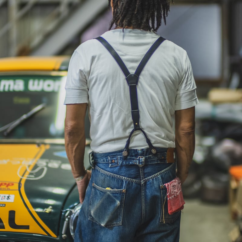 TCB Leather Suspenders | TCB jeans