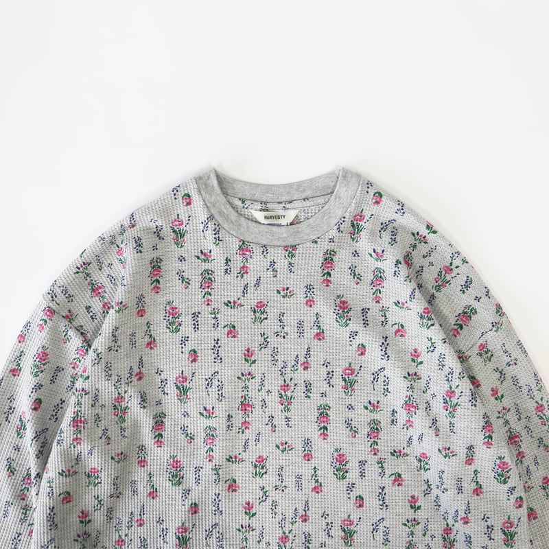 JEMORGAN x HARVESTY】FLOWER WAFFLE BIG PULLOVER