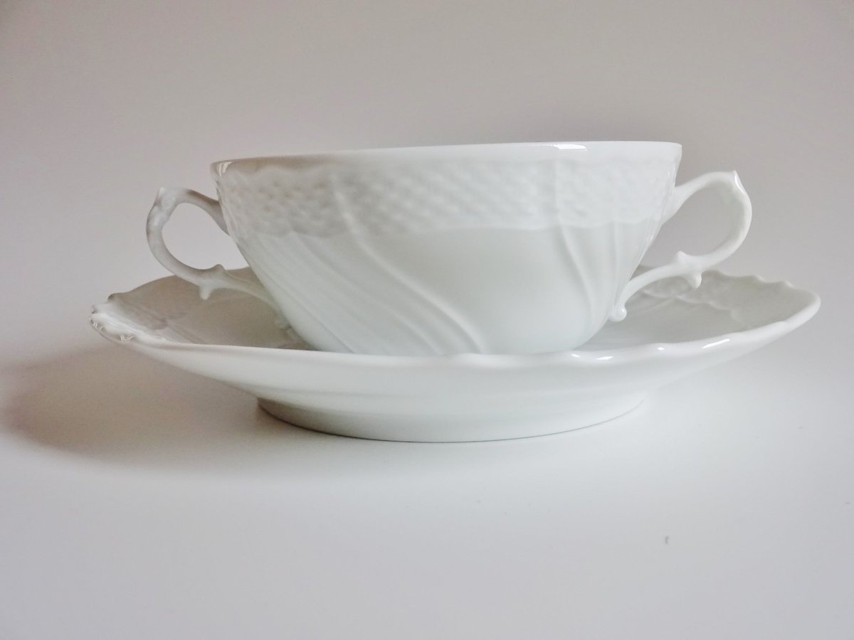 リチャードジノリ ベッキオホワイト スープカップ＆ソーサー | 神戸