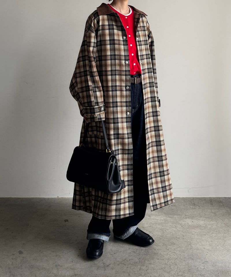 check soutien collar coat | F A S H I R U