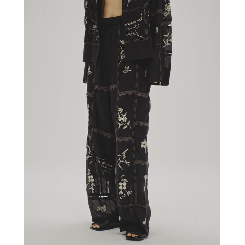 TODAYFUL】Embroidery Patchwork Trousers | selec