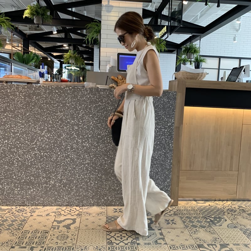 大人シンプルリネンサロペット | BLATE