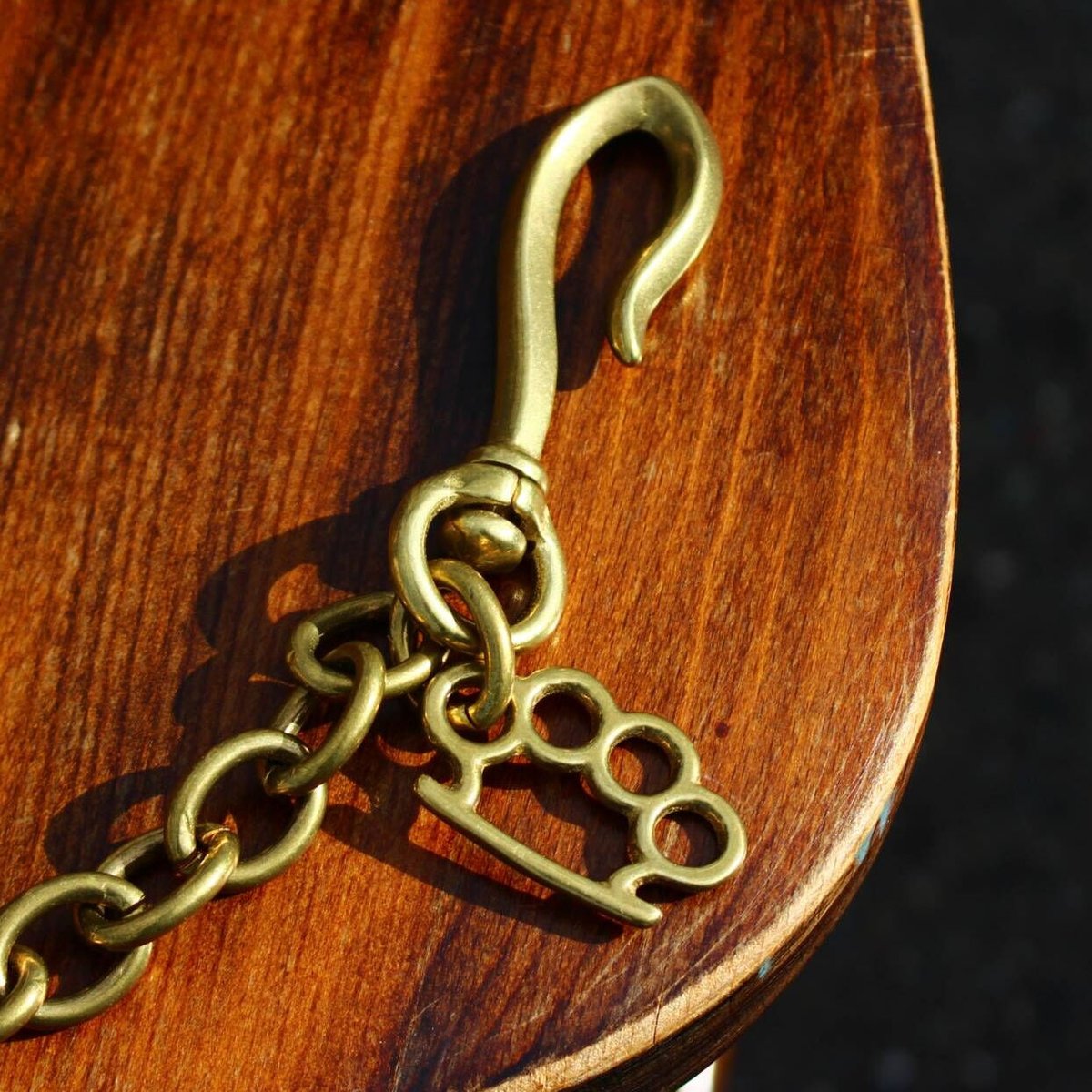 真鍮製“ウォレットチェーン ブラスナックルコンボ” Brass Made Wallet