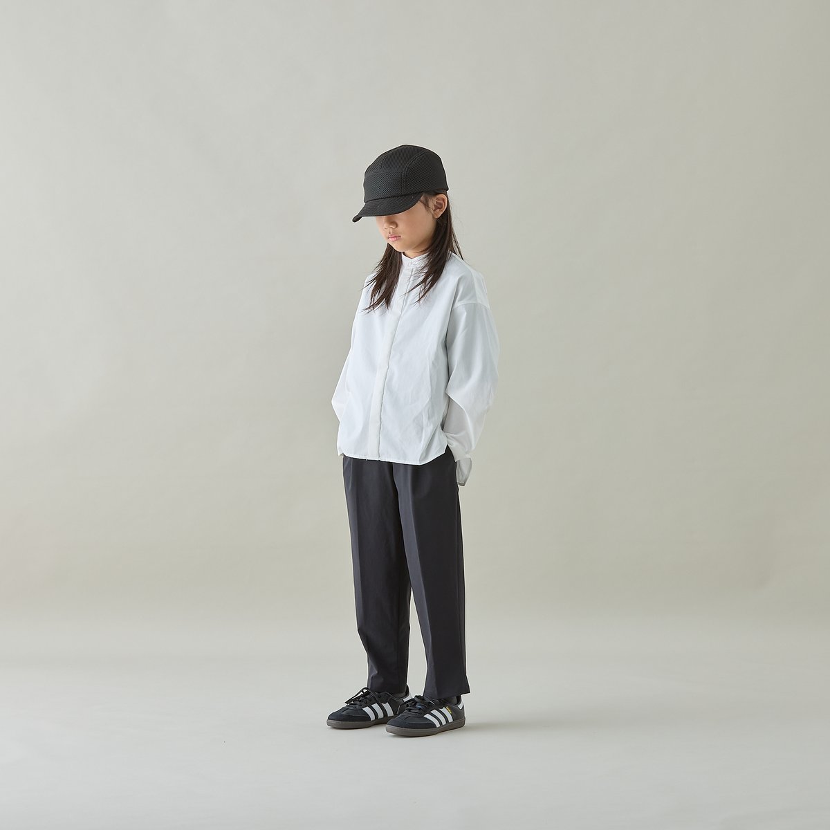 MOUN TEN. / stretch nylon 1tuck pants (recycle)