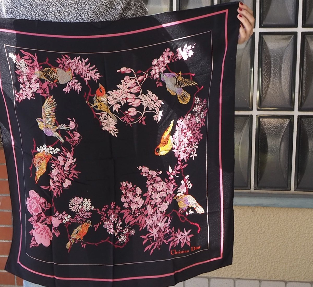 Christian Diorクリスチャン・ディオール シルク スカーフ