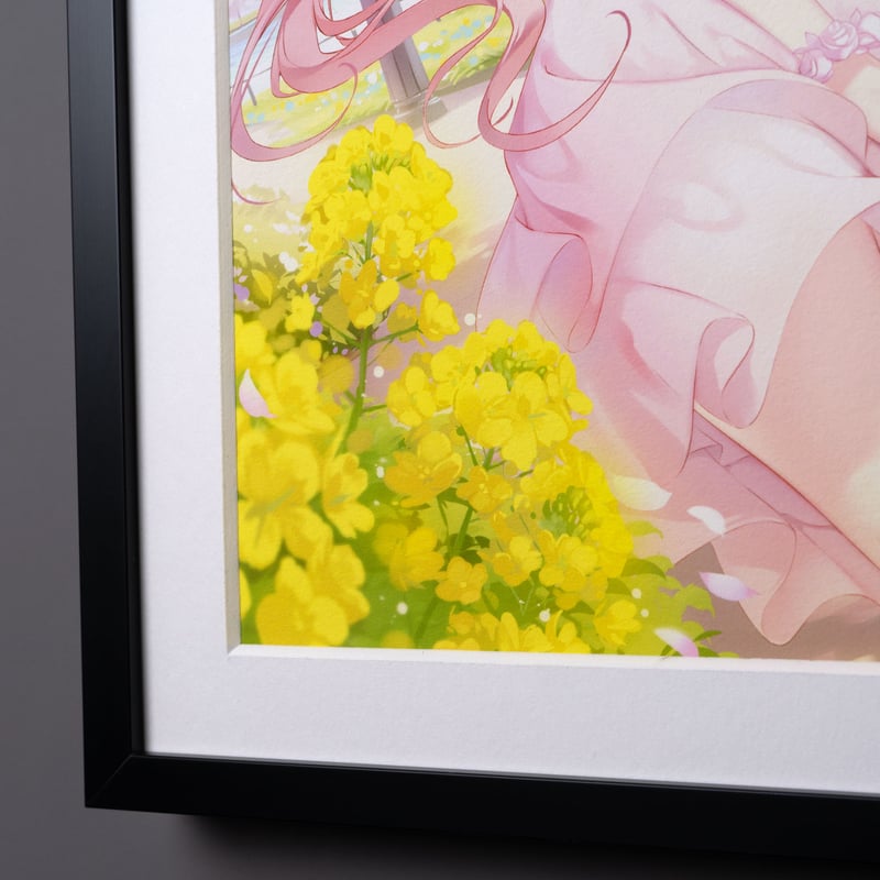 複製原画 / ILFORD社認定RGBジークレー印刷 A4サイズ 「花風に舞う