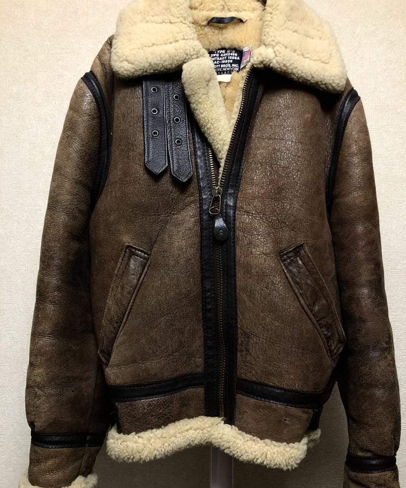 超目玉ブレイクヴィンテージムートンレザー》USAAF公認86年製Schott