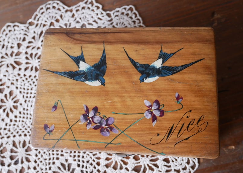 モシュリンヌ ツバメ 木の宝石箱 フランスアンティーク | mamantique