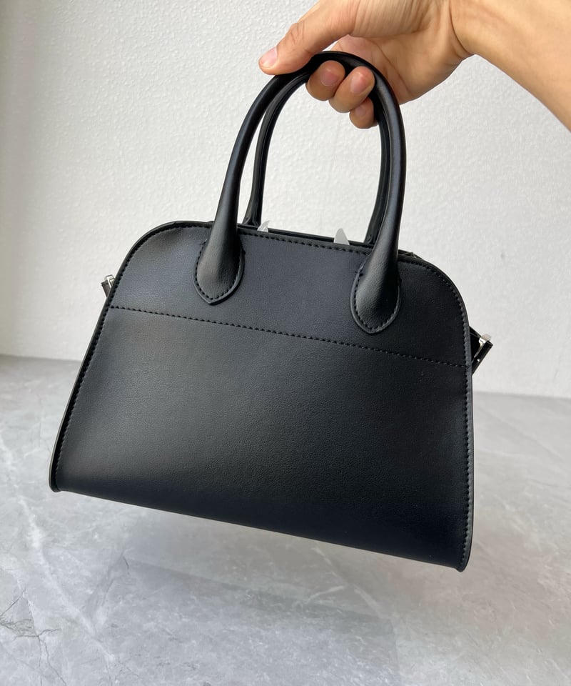 2025【予約販売】サイドベルトPUレザーミニボストンバッグ#ホワイト