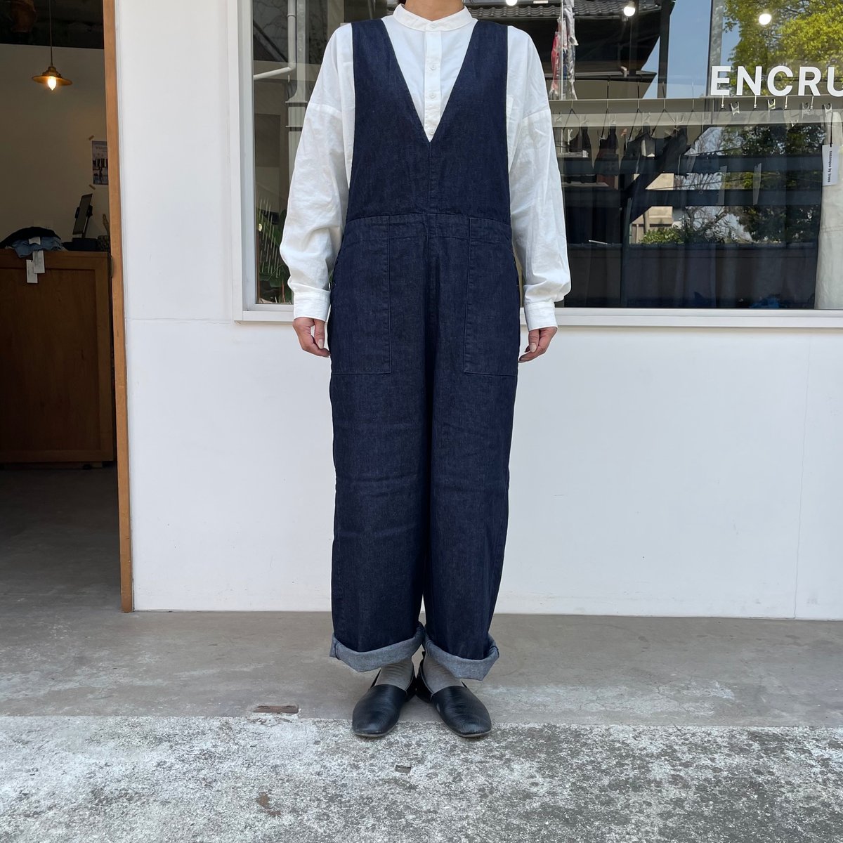 8oz denim bottle overalls (8オンスデニムボトルオーバーオール)AN