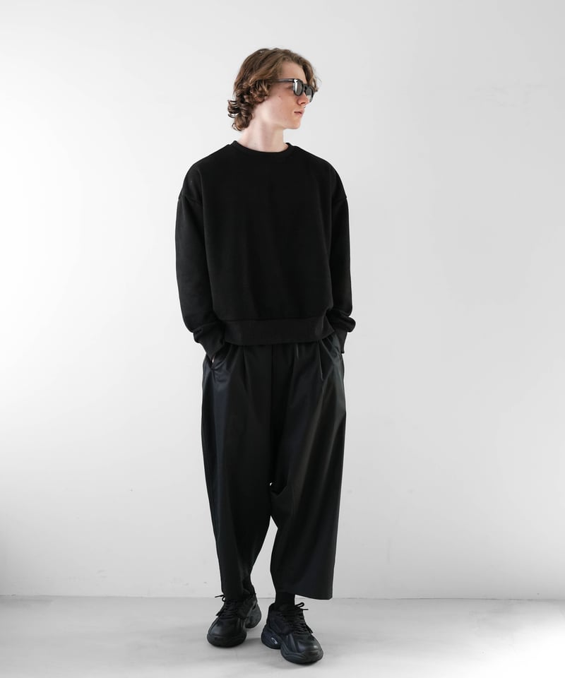 WIDE SAROUEL UNCLE PANTS by COATING Supima Cott