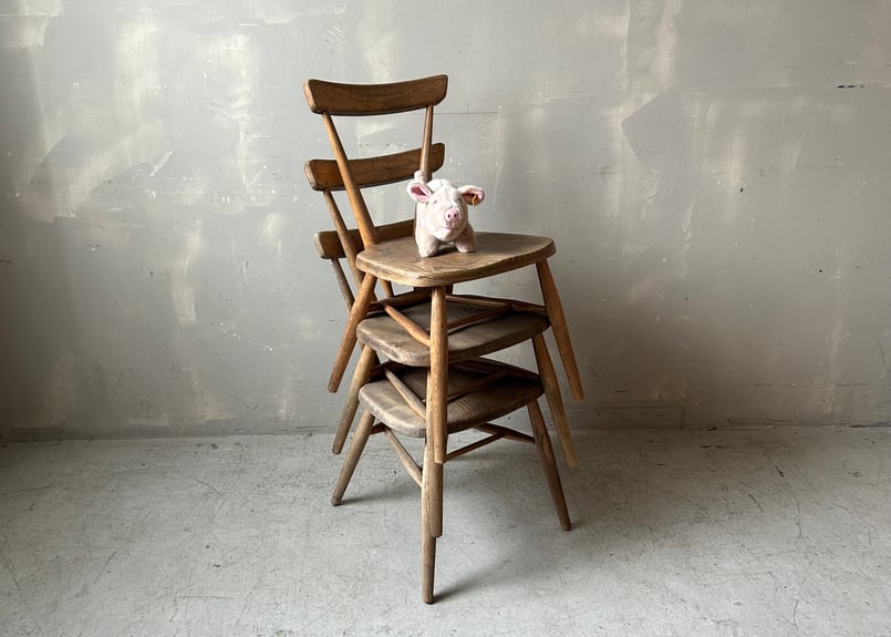 ERCOLアーコール キッズスタッキングチェア シングルバック S-2404