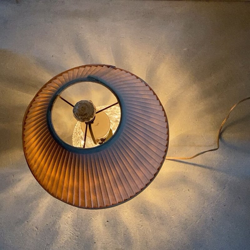 LEVITON レビトン社 アンティーク ランプ 球体ガラス/プリーツシェード