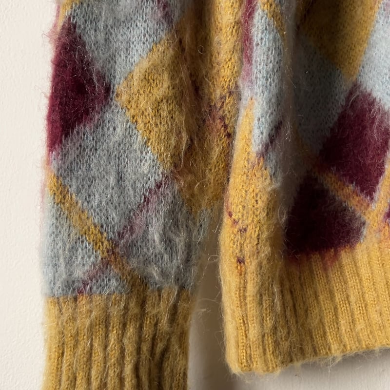 NEEDLES ニードルズ モヘアカーディガン ダイヤ柄 アーガイル