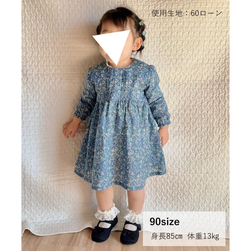 ピンタックワンピース（120㎝）ダウンロード型紙 | Baby&Kids Handmade