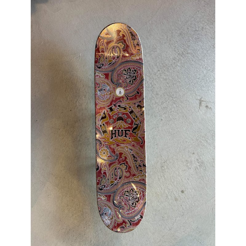 EVISEN x HUF スケートボードデッキ 8.25インチ PAISLEY コラボデッキ