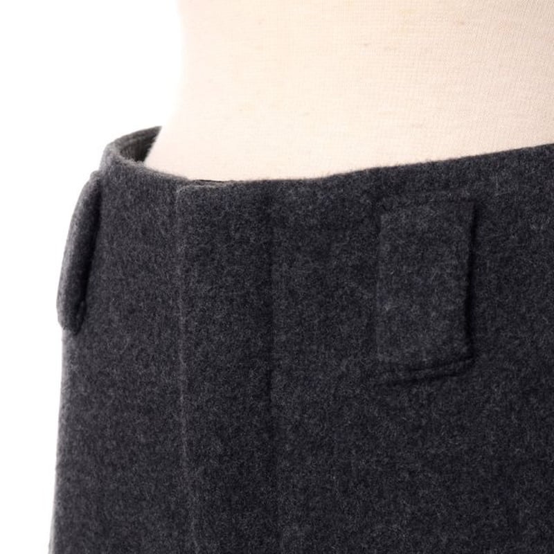 ルメール LEMAIRE ワイドパンツ 厚手のウールカシミア グレイ | YOKOAUNTY