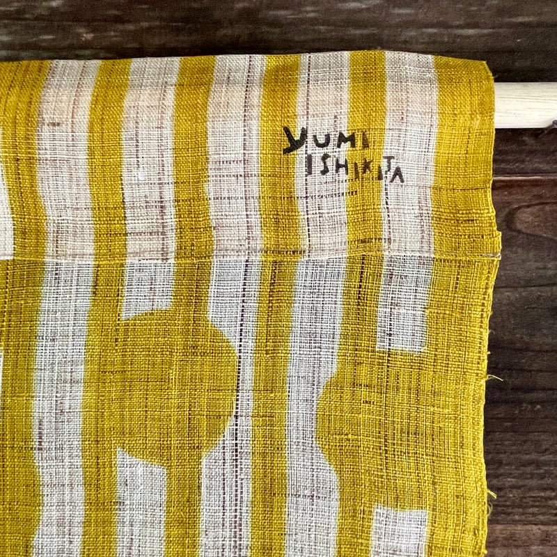 石北有美 型染め暖簾（ミモザ） | Linné