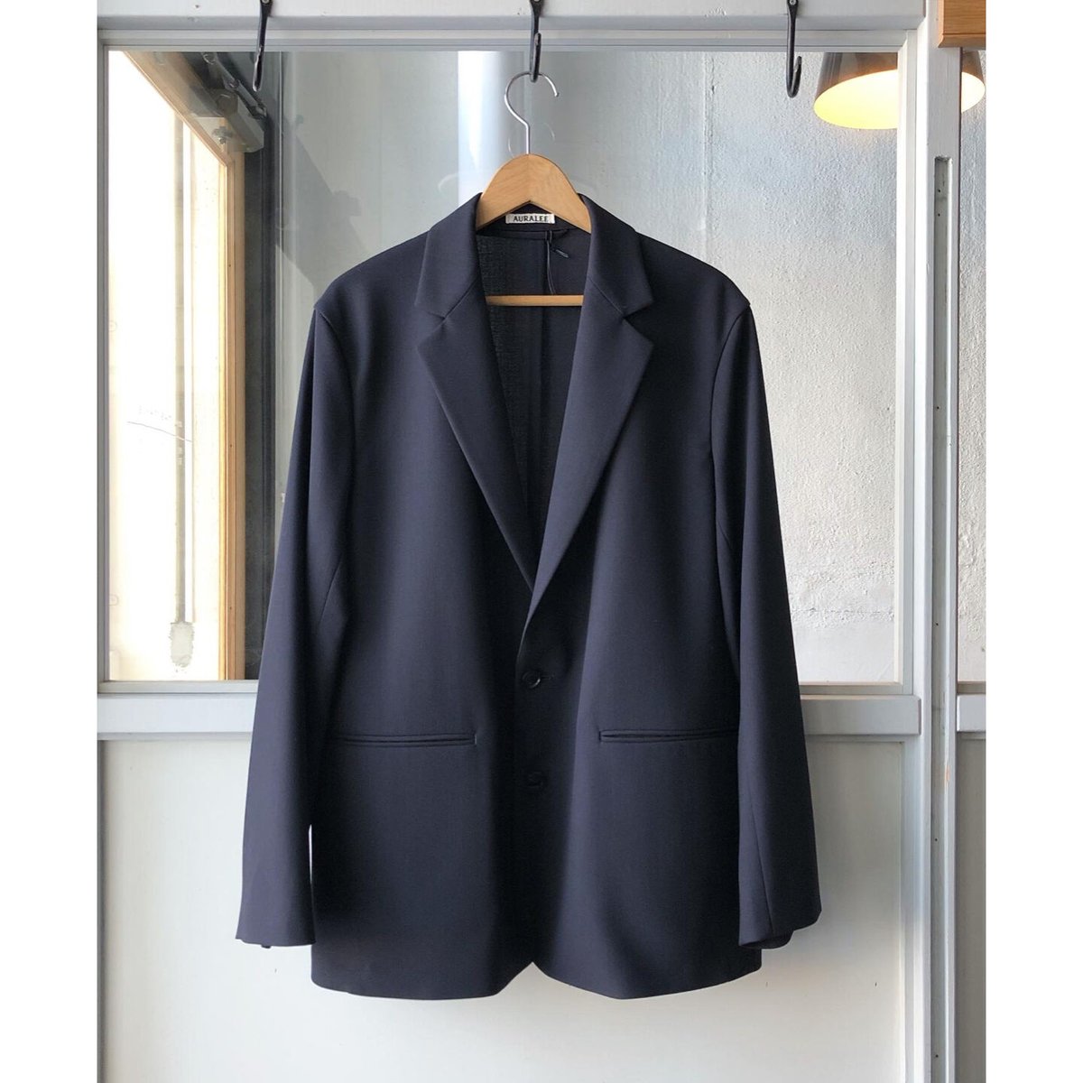 AURALEE HARD TWIST WOOL DOBBY JACKET | Less H