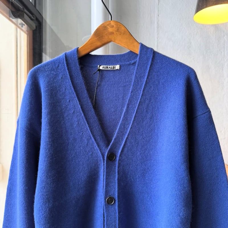 AURALEE BABY CASHMERE KNIT CARDIGAN | Less Hig