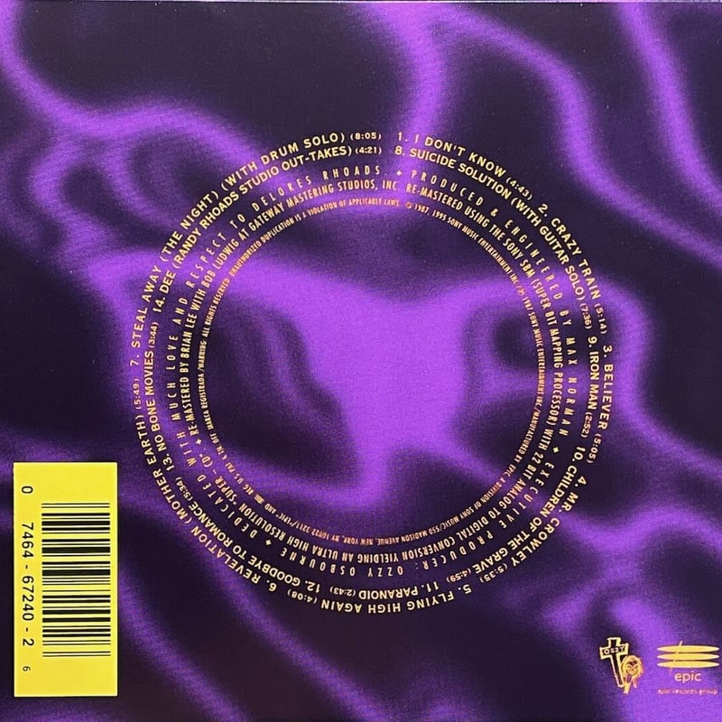 オジー・オズボーン/Ozzy Osbourne/トリビュート ～ランディ・ローズに