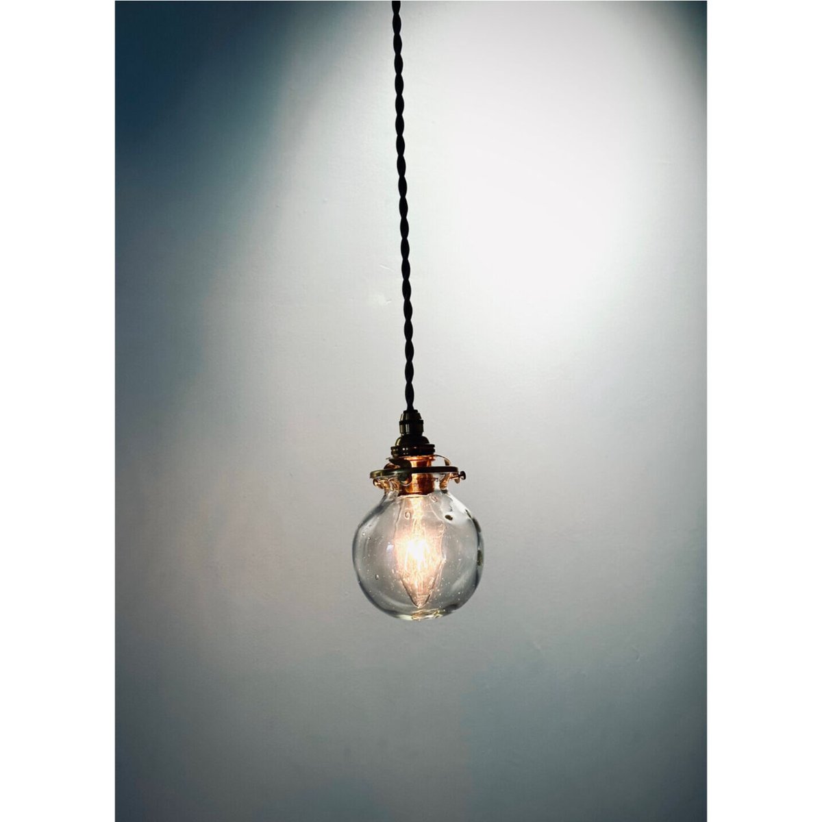 おおやぶみよ＿ランプシェード（丸）チビスピカ コード/真鍮 | HIZUKI