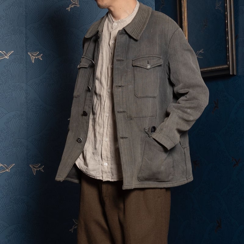 30-40s France Vintage EGAN Cotton Pique Hunting