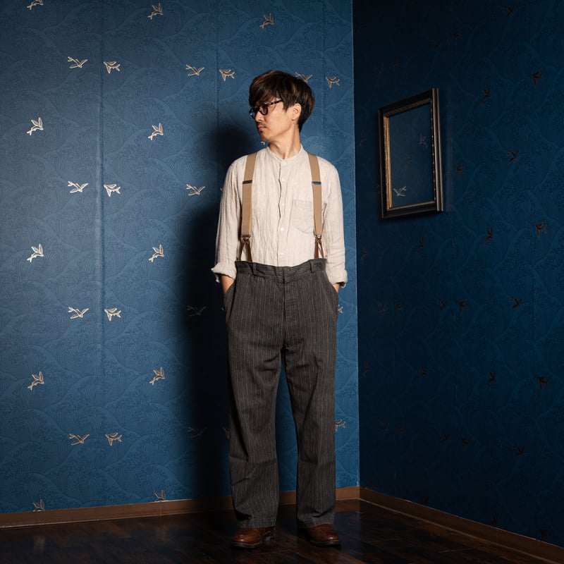 40-50s France Vintage Stripe Trousers | Ugla パン