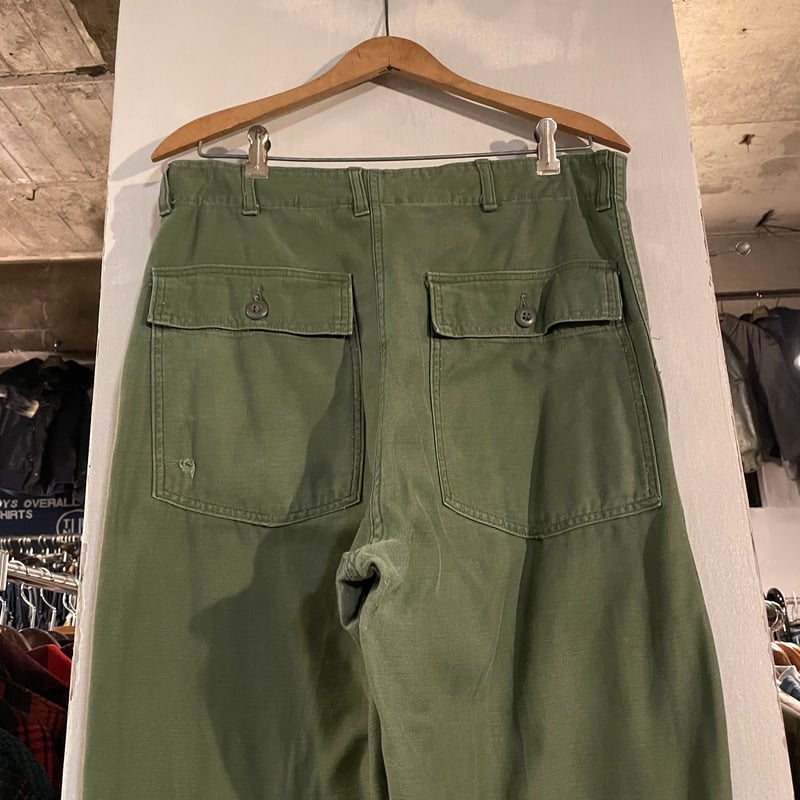 60s US ARMY ベイカーパンツ 32×32 ミリタリーパンツ OG 107 COTTO