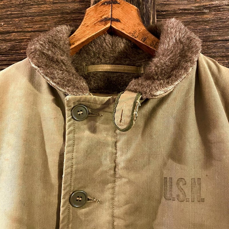 US NAVY 40s N-1 DECK JACKET TALONジップ コの字留 デッキジャ