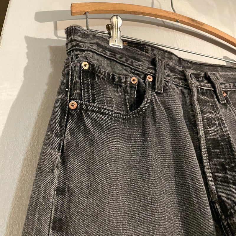 90s Levi's 501 後染め ブラックデニムパンツ 31×34 USA製 1996年