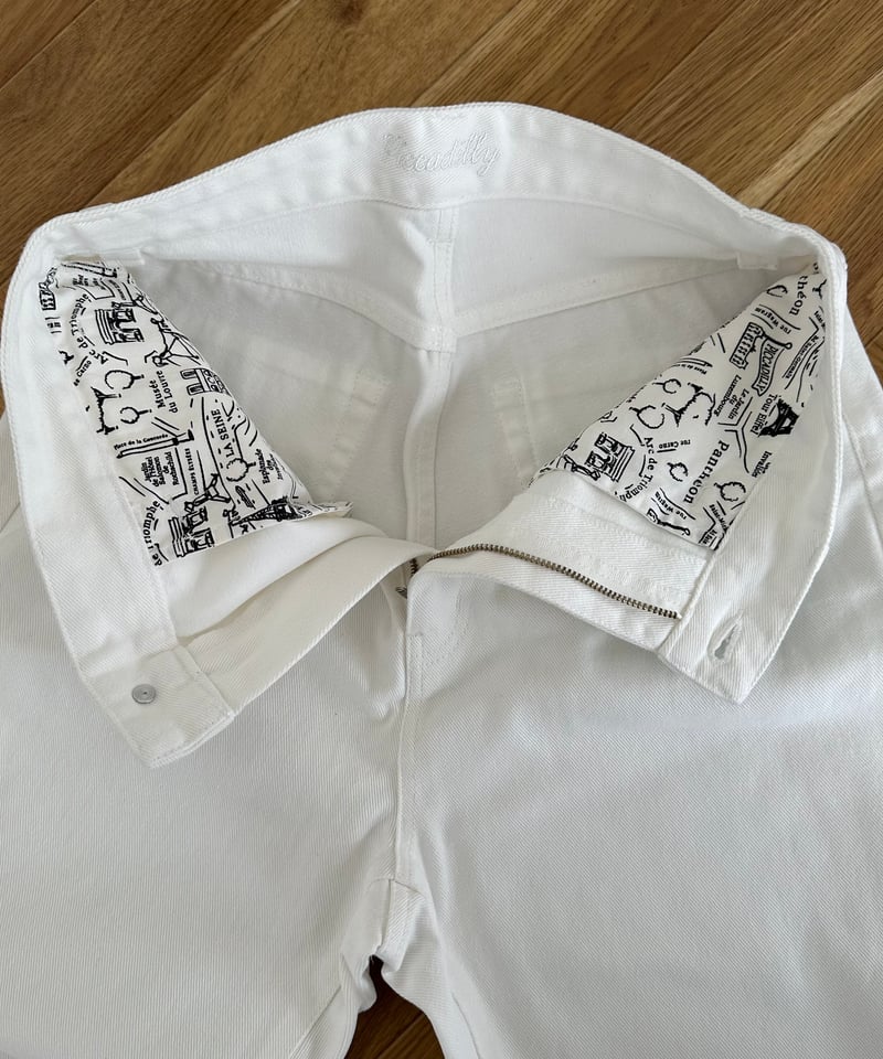 ok.soon×piccadilly cotton white painter pants |