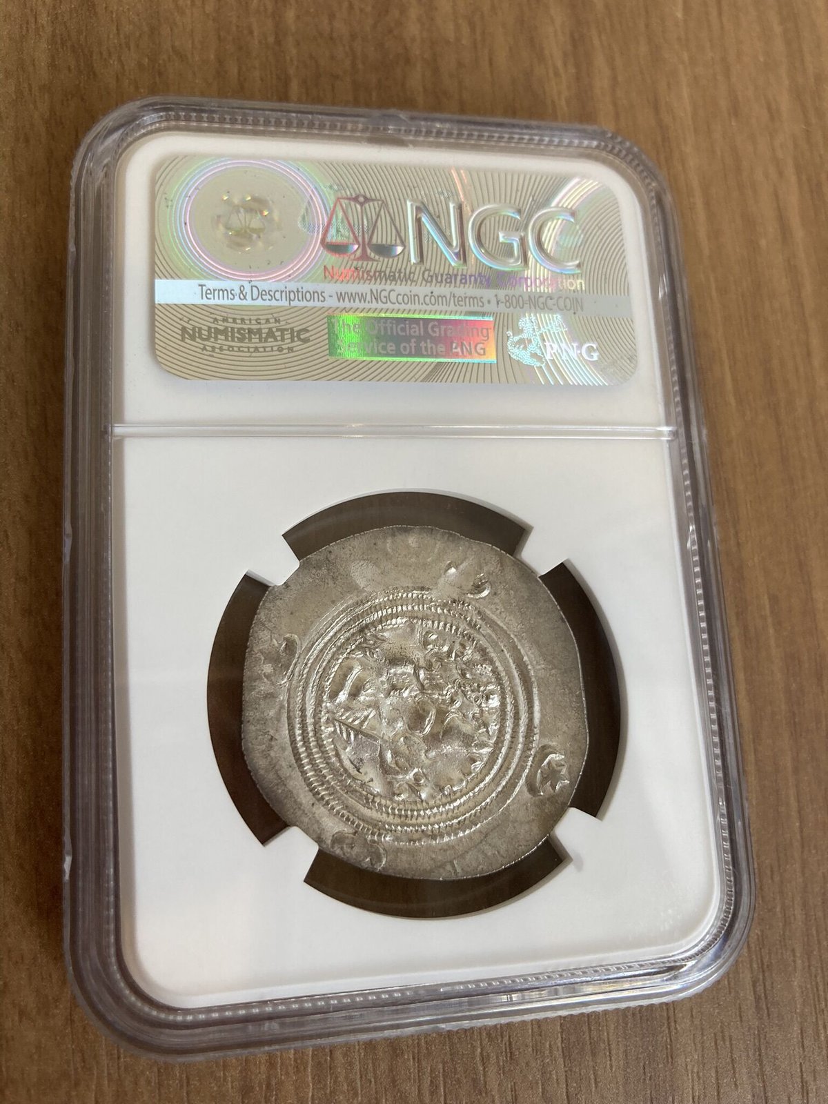 古代コイン・NGC鑑定AU】サーサーン朝 ホスロー2世 紀元591-628年