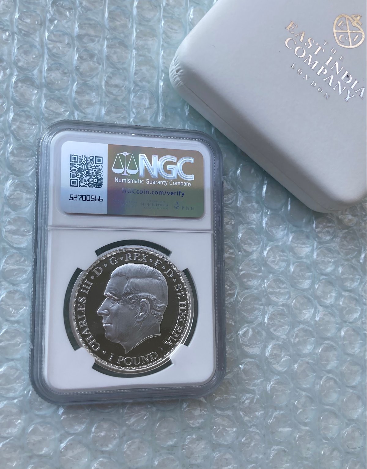 NGC鑑定PF70】2023年Gilt版 ウナとライオン イギリス領セントヘレナ